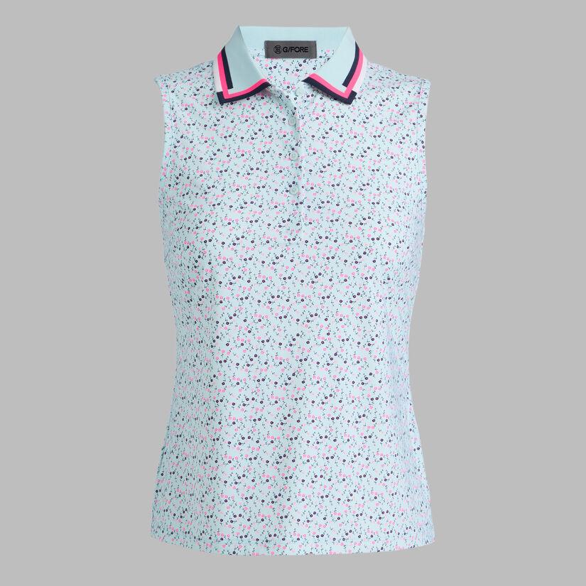 g fore AYE POPPY SILKY TECH NYLON SLEEVELESS POLO