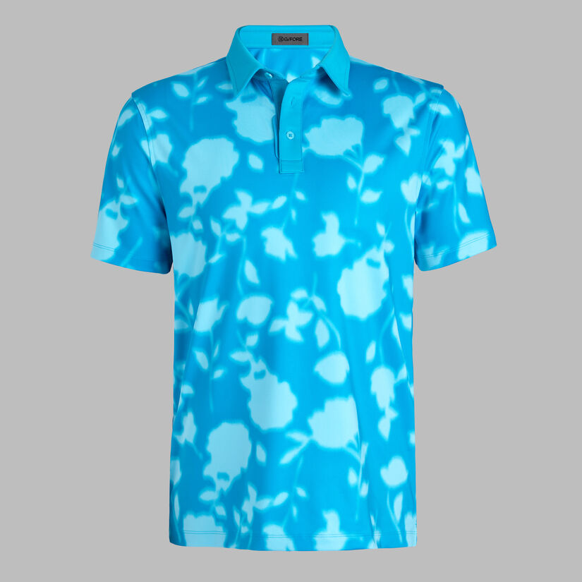g fore BLUR FLORAL TECH JERSEY POLO