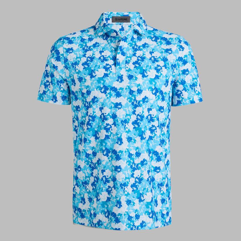g fore CAMO FLORAL TECH PIQUÉ POLO