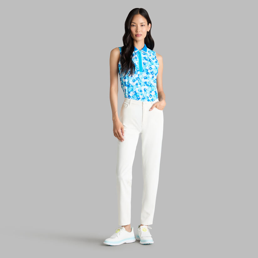 G Fore CAMO FLORAL TECH PIQUÉ SLEEVELESS POLO