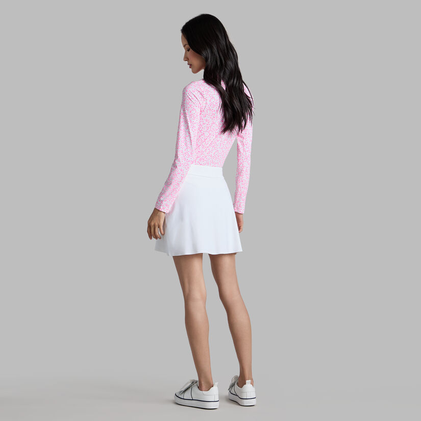 G Fore DITSY FLORAL TECH JERSEY LONG SLEEVE POLO