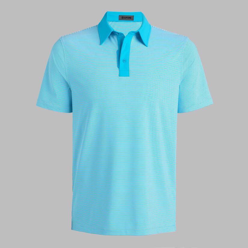 g fore FEEDER STRIPE FINE TECH JERSEY POLO