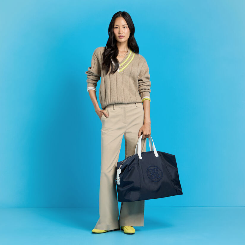 G Fore LTD RELEASE RIBBED CASHMERE CRICKET SWEATER