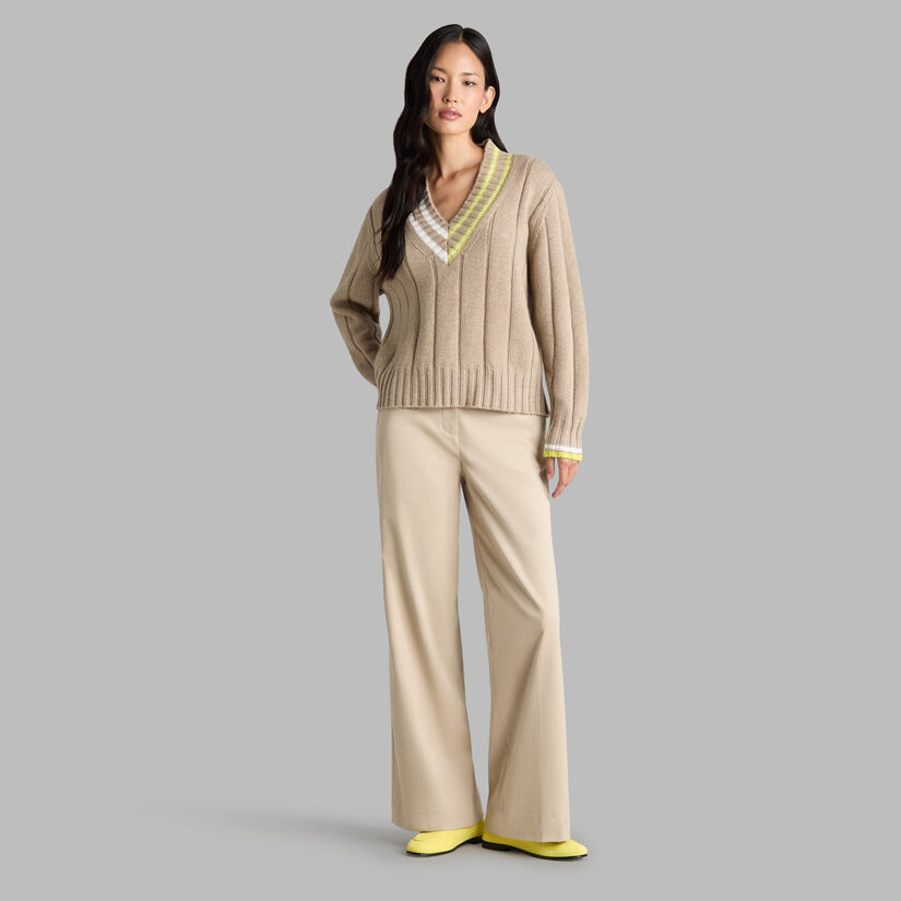 G Fore LTD RELEASE RIBBED CASHMERE CRICKET SWEATER