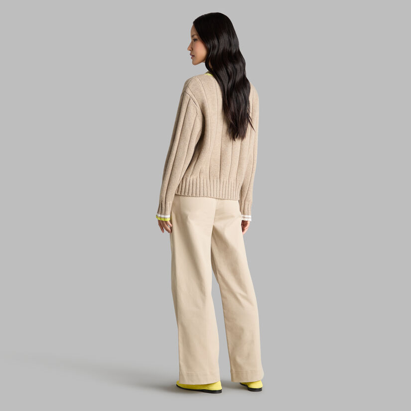 G Fore LTD RELEASE RIBBED CASHMERE CRICKET SWEATER