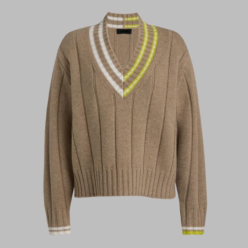 g fore LTD RELEASE RIBBED CASHMERE CRICKET SWEATER