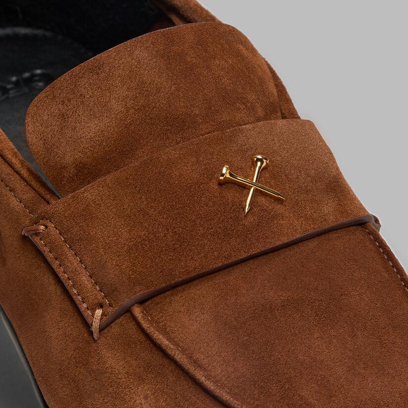 G Fore MEN'S METAL TEES SUEDE FLEX LOAFER