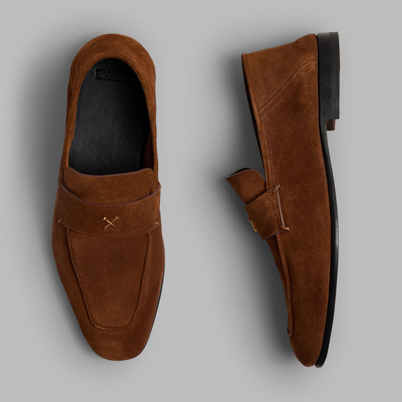 G Fore MEN'S METAL TEES SUEDE FLEX LOAFER