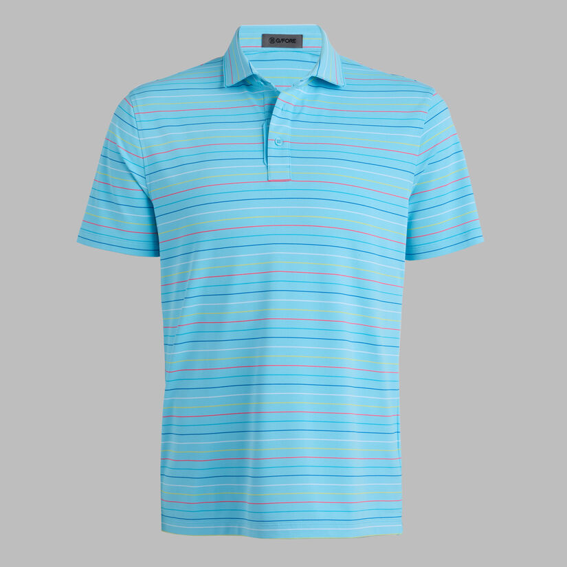 g fore MULTI STRIPE TECH PIQUÉ PERFORMANCE POLO
