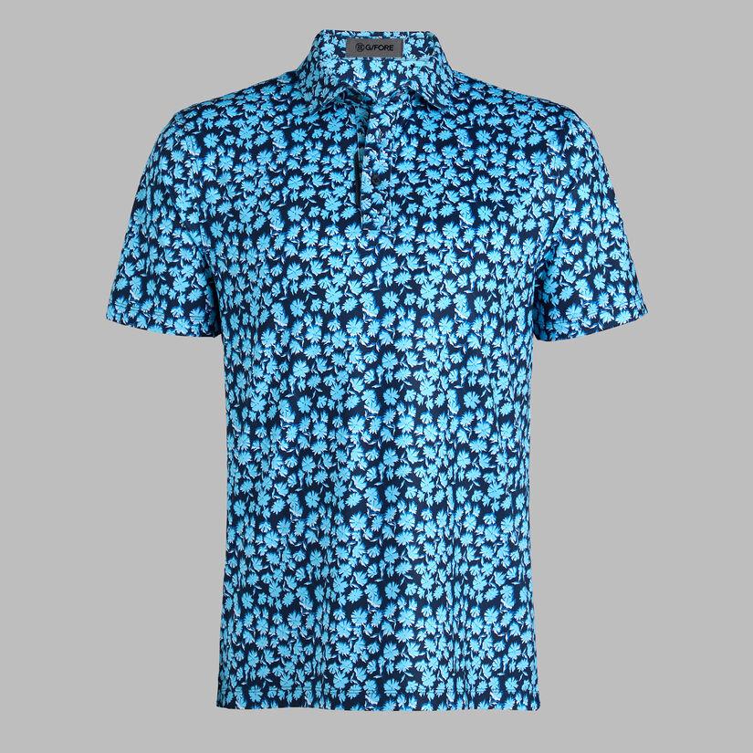 g fore OPTIC FLORAL TECH JERSEY POLO