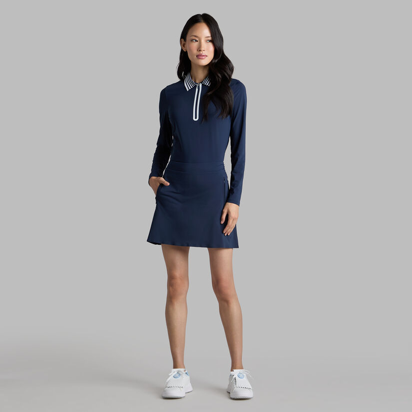 G Fore SILKY TECH NYLON QUARTER ZIP POLO