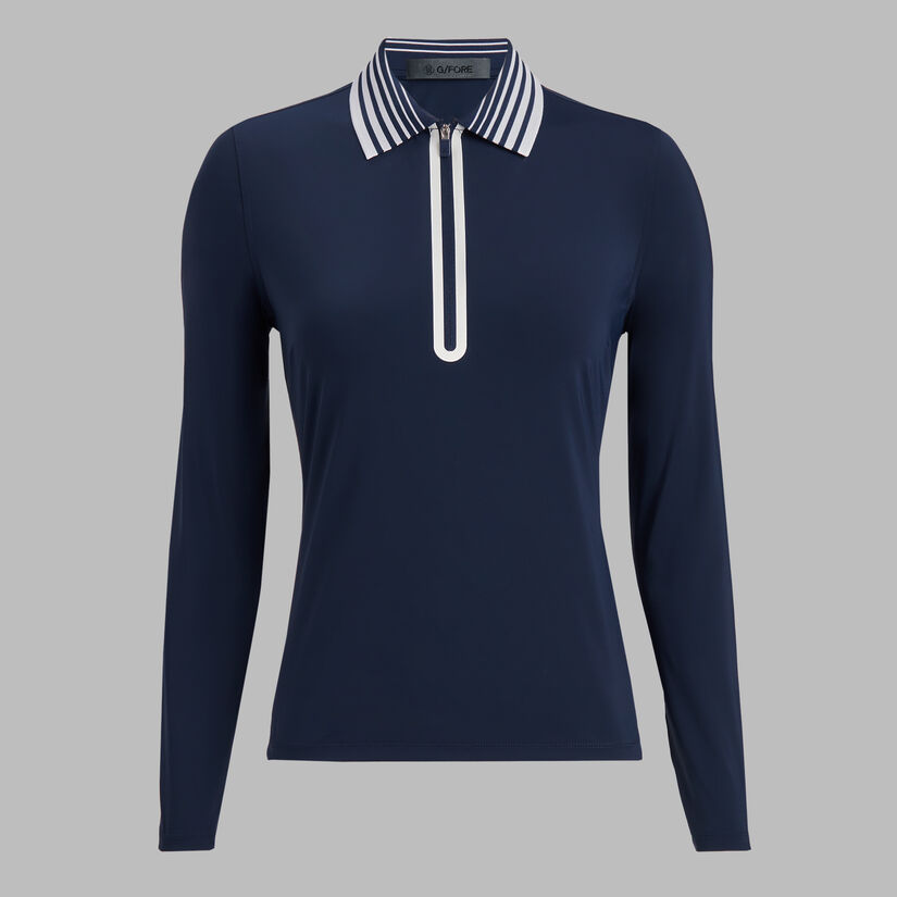 g fore SILKY TECH NYLON QUARTER ZIP POLO