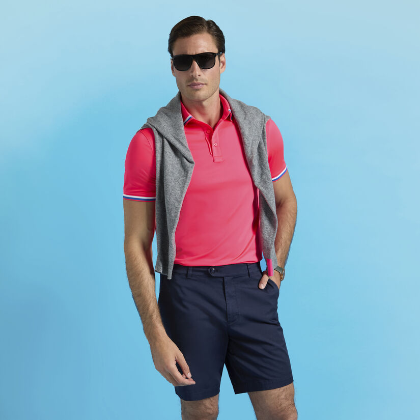 G Fore G/TAB ESSENTIAL TECH JERSEY BANDED SLEEVE POLO