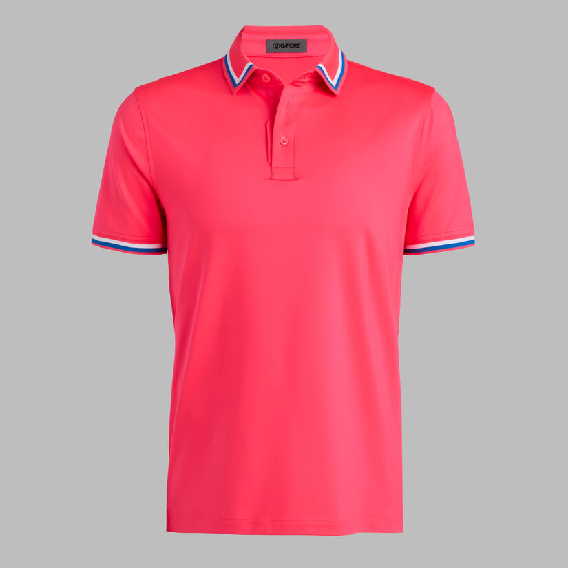 g fore G/TAB ESSENTIAL TECH JERSEY BANDED SLEEVE POLO