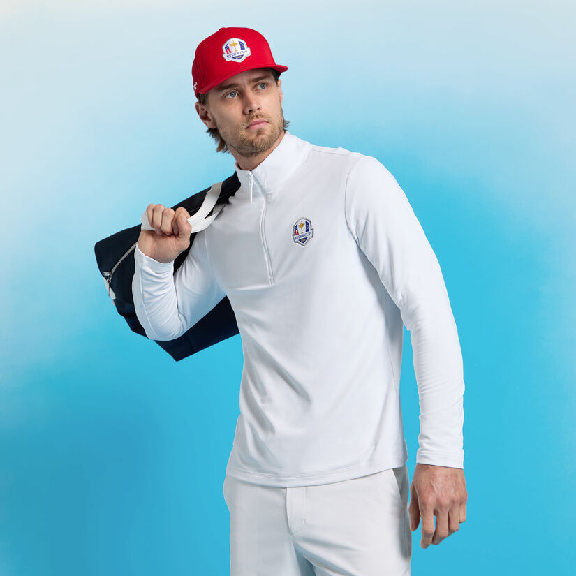 G Fore LTD RELEASE 2025 RYDER CUP BRUSHED BACK TECH QUARTER ZIP PULLOVER