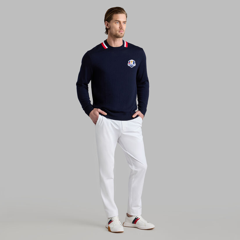 G Fore LTD RELEASE 2025 RYDER CUP COLOUR BLOCK INTARSIA CREWNECK MERINO WOOL SWEATER