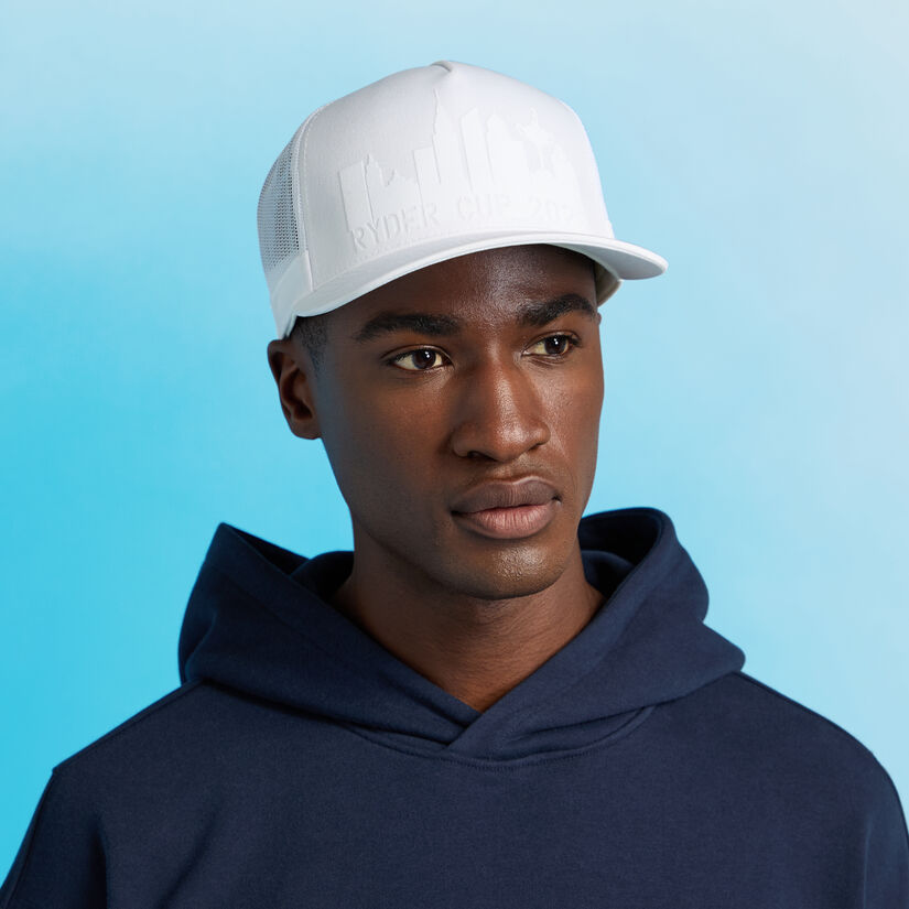 G Fore LTD RELEASE 2025 RYDER CUP FLOCKED SKYLINE TRUCKER HAT