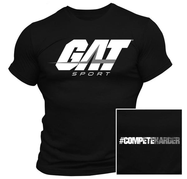 g.a.t. GAT Sport #COMPETEHARDER T-Shirt - Black