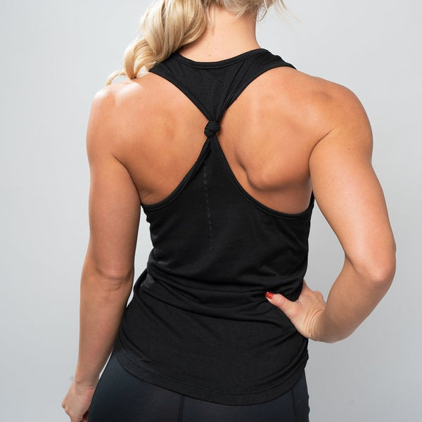 G.a.t. GAT Sport Twist-Back Tank For Women - Black