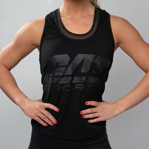 g.a.t. GAT Sport Twist-Back Tank for Women - Black