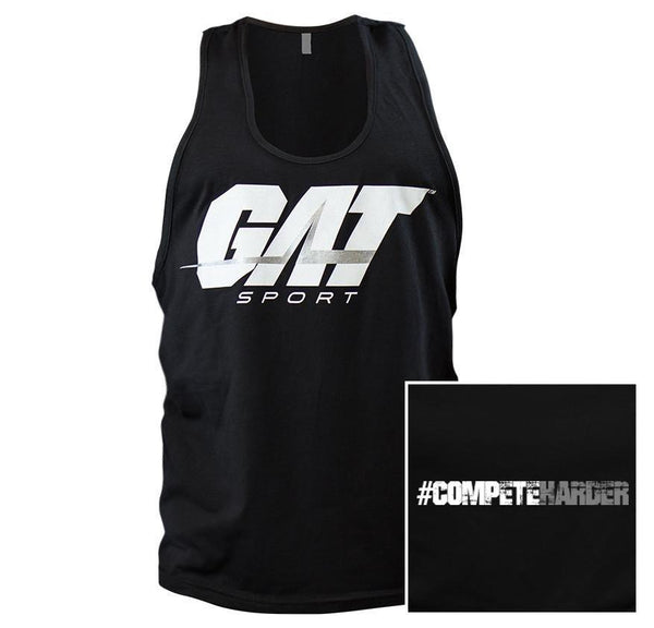 g.a.t. GAT Sport #COMPETEHARDER Tank top for Men - Black