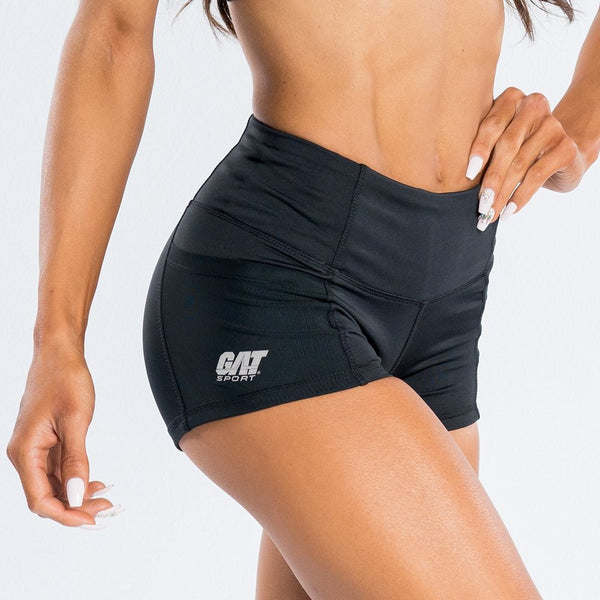 g.a.t. GAT Sport High-Waisted Compression Shorts for Women - Black