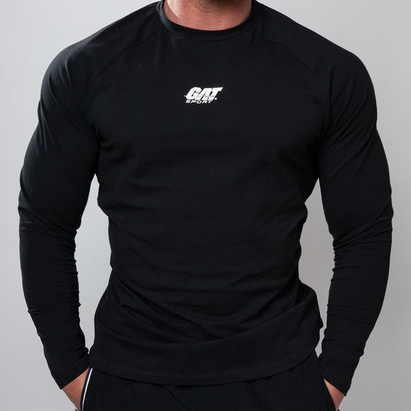 g.a.t. GAT Sport Long-Sleeved Performance Raglan Crew for Men - Black