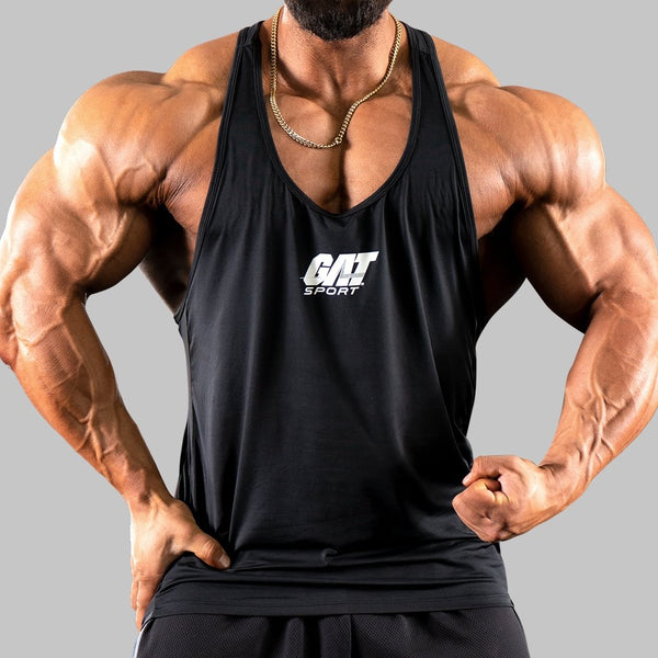 g.a.t. GAT Sport Performance Stringer Tank for Men - Black
