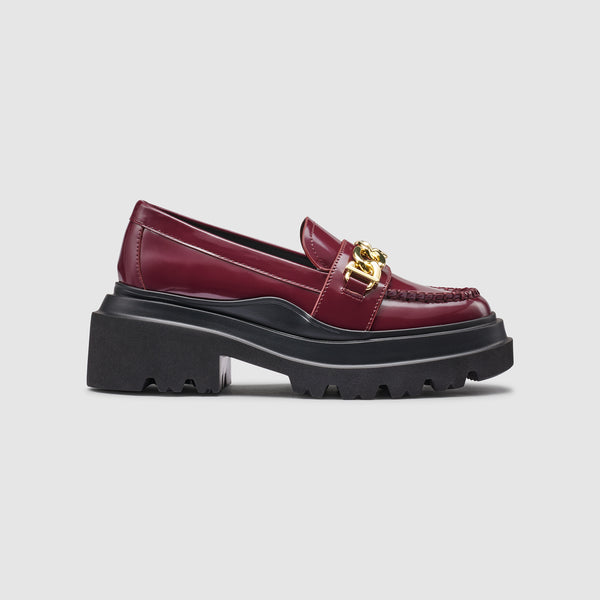 G.h. Bass & Co WOMENS ELLA PLATFORM CHAIN LOAFER Wine