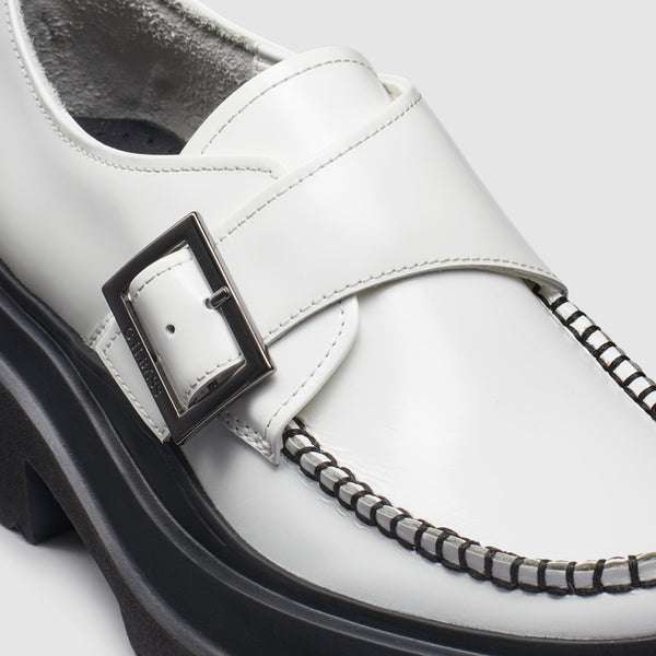 G.h. Bass & Co WOMENS ELLA PLATFORM DERBY White