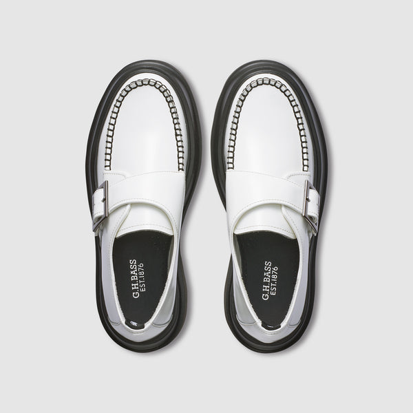 G.h. Bass & Co WOMENS ELLA PLATFORM DERBY White