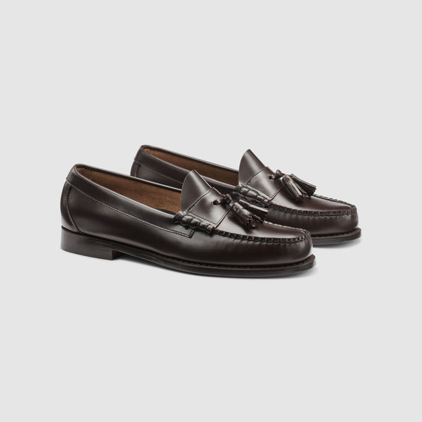 g.h. bass & co MENS LENNOX LEATHER TASSEL WEEJUNS LOAFER Dark Brown