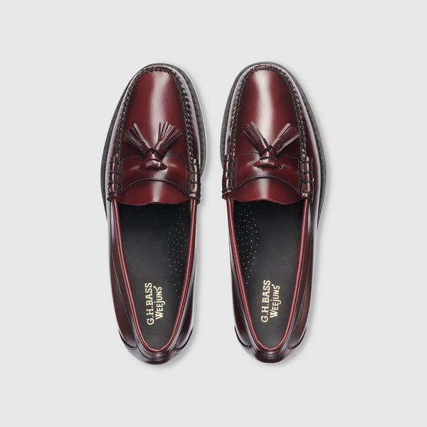 G.h. Bass & Co MENS LENNOX LEATHER TASSEL WEEJUNS LOAFER Wine