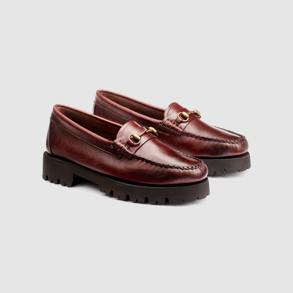 g.h. bass & co Womens Lianna Bit Super Lug Weejuns Loafer Wine