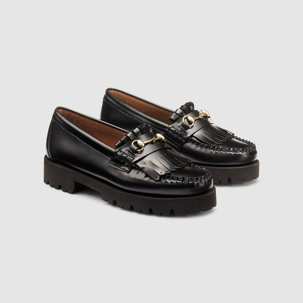 g.h. bass & co WOMENS LIANNA KILTIE SUPER LUG WEEJUNS LOAFER Black