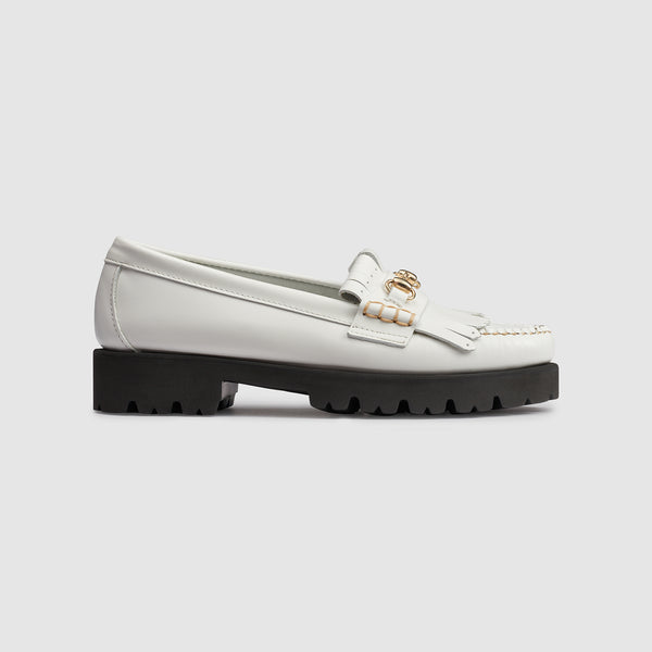 G.h. Bass & Co WOMENS LIANNA KILTIE SUPER LUG WEEJUNS LOAFER White