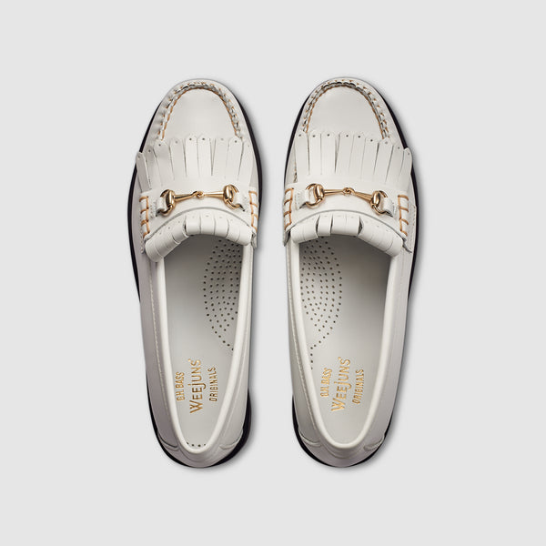 G.h. Bass & Co WOMENS LIANNA KILTIE SUPER LUG WEEJUNS LOAFER White