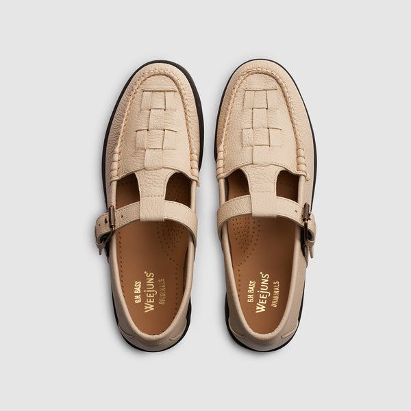 G.h. Bass & Co WOMENS MARY JANE FISHERMAN SUPER LUG WEEJUNS LOAFER Off White