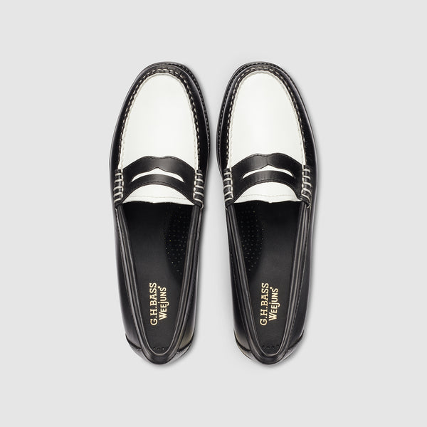 G.h. Bass & Co WOMENS WHITNEY EASY WEEJUNS LOAFER Black/White