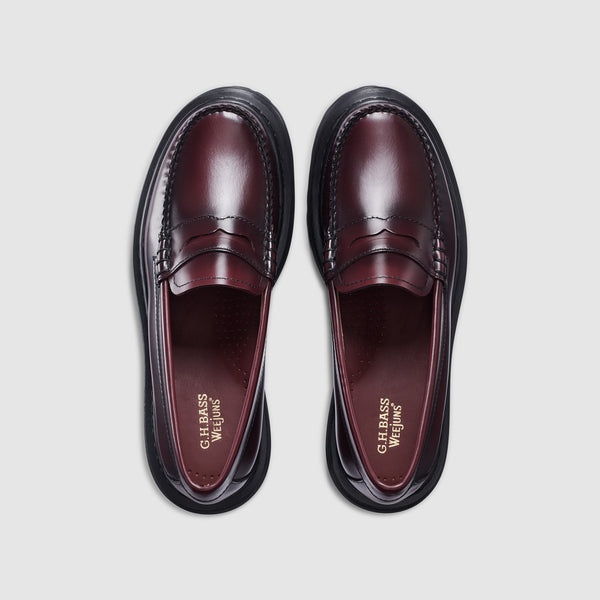 G.h. Bass & Co WOMENS WHITNEY PLATFORM WEEJUNS LOAFER Wine