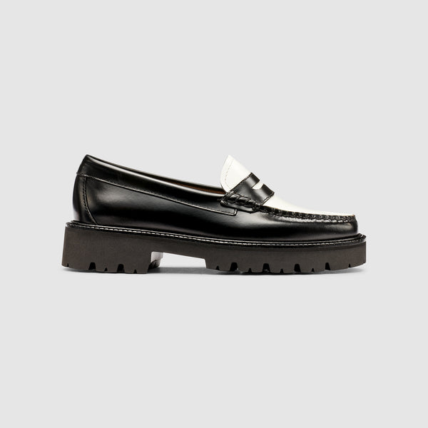 G.h. Bass & Co WOMENS WHITNEY SUPER LUG WEEJUNS LOAFER Black/White