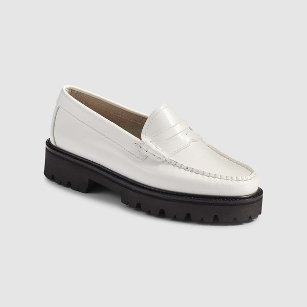 g.h. bass & co WOMENS WHITNEY SUPER LUG WEEJUNS LOAFER White