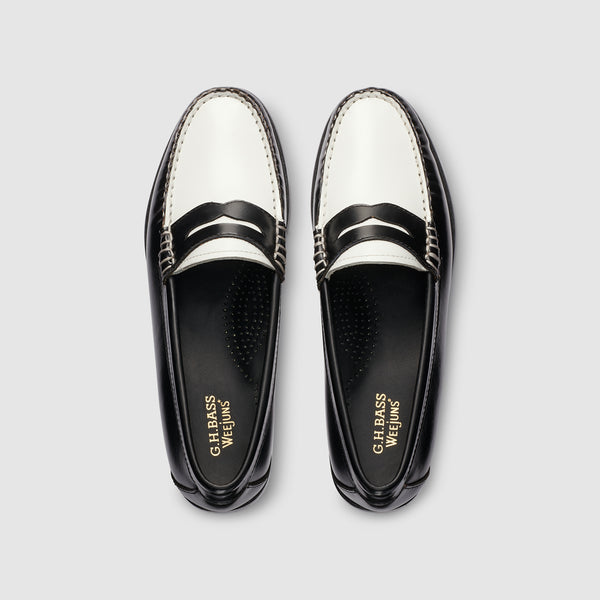 G.h. Bass & Co WOMENS WHITNEY WEEJUNS LOAFER Black/White