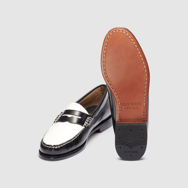 G.h. Bass & Co WOMENS WHITNEY WEEJUNS LOAFER Black/White