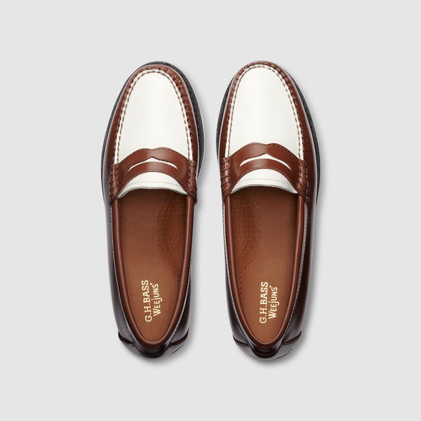 G.h. Bass & Co WOMENS WHITNEY WEEJUNS LOAFER Whiskey/White
