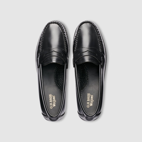 G.h. Bass & Co WOMENS WILLA FLAT STRAP WEEJUNS LOAFER Black