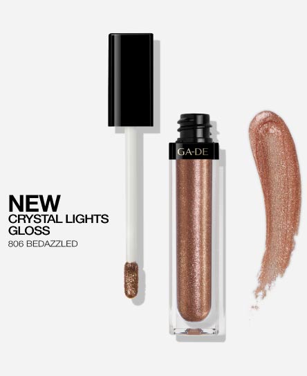 Ga De CRYSTAL LIGHTS #806 TRY IT ON Crystal Pearls Lip Gloss For Everyday Glam
