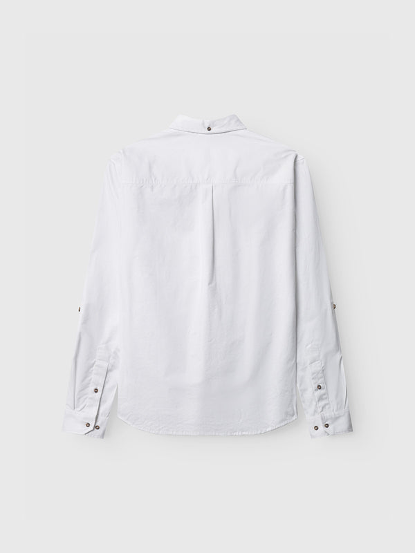 Gabba Bent Reg Ox LS White