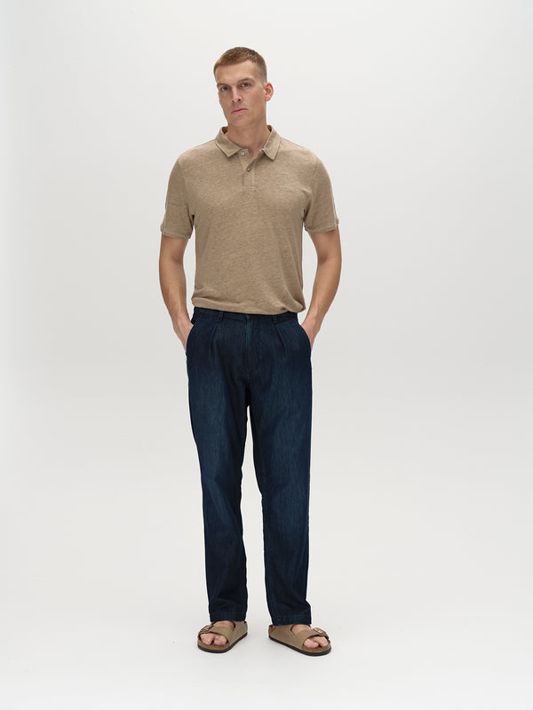 Gabba Duke Linen Polo SS Coriander