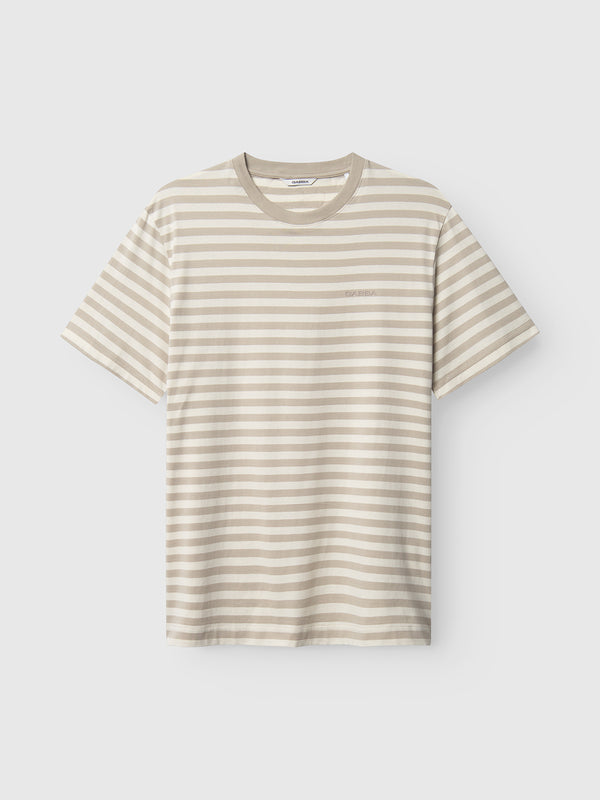 gabba Dune Logo Stripes SS GOTS Beige Stripe